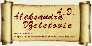 Aleksandra DŽeletović vizit kartica